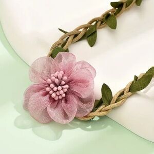 Green and Purple Floral Choker Necklace